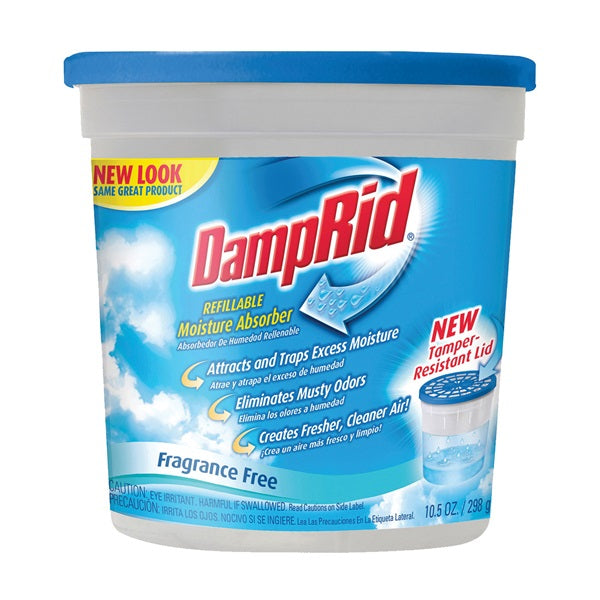 DampRid FG01K Moisture Absorbing System, 10.5 oz Pail, Solid, Odorless