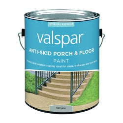 Valspar 024.0082030.007 Porch and Floor Paint, Light Gray, 1 gal