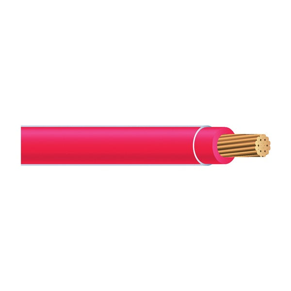 Southwire 22975736 Building Wire, 10 AWG Wire, 50 ft L, Copper Conductor, PVC Insulation, Nylon Sheath, Red Sheath