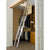 WERNER AA1510B Attic Ladder, 7 ft to 9 ft 10 in H Ceiling, 18 x 24 in Ceiling Opening, 12-Step, 250 lb, Aluminum