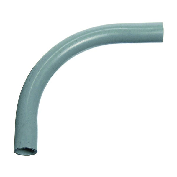 CANTEX 5133823 Conduit Elbow, 90 deg Angle, 1/2 in Plain, PVC, Gray