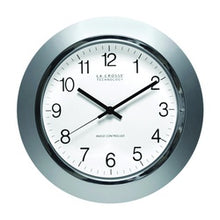 Load image into Gallery viewer, Equity WT-3144S Clock, Round, Silver Frame, Plastic Clock Face, Analog
