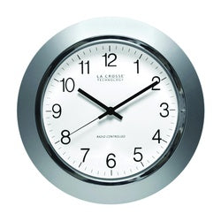 Equity WT-3144S Clock, Round, Silver Frame, Plastic Clock Face, Analog