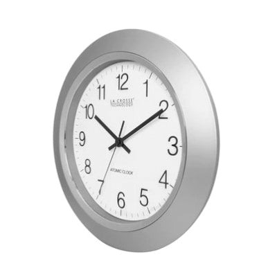 Equity WT-3144S Clock, Round, Silver Frame, Plastic Clock Face, Analog