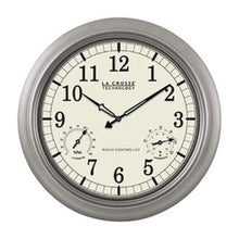 Load image into Gallery viewer, La Crosse WT-3181PL-Q Clock, Round, Silver Frame, Plastic Clock Face, Analog

