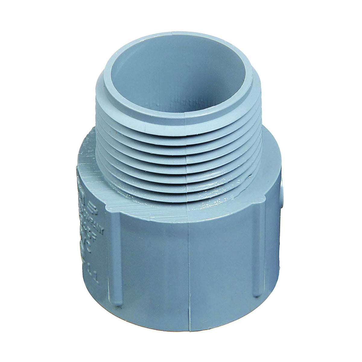 Carlon E943FR-CTN Terminal Adapter, 1 in MPT x Socket, 1.58 in Dia, 1.9 in L, PVC, Gray