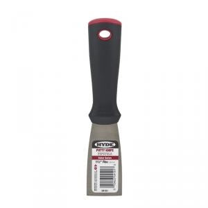 HYDE Value 04101 Putty Knife, 1-1/2 in W Blade, HCS Blade, Polypropylene Handle, Ergonomic Handle