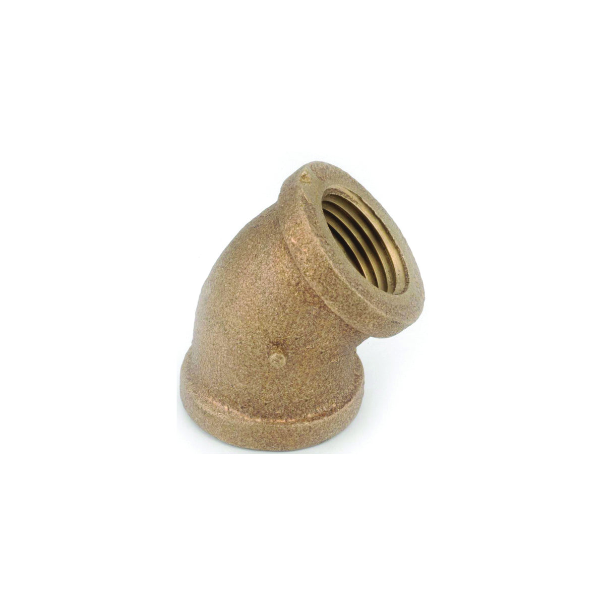 Anderson Metals 738107-08 Pipe Elbow, 1/2 in, FIP, 45 deg Angle, Brass, Rough, 200 psi Pressure