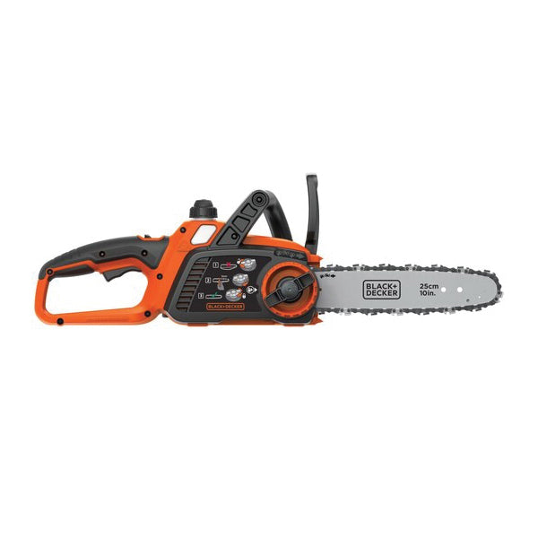 Black+Decker LCS1020 Chainsaw, Battery Included, 2 Ah, 20 V, Lithium-Ion, 10 in Cutting Capacity, 10 in L Bar