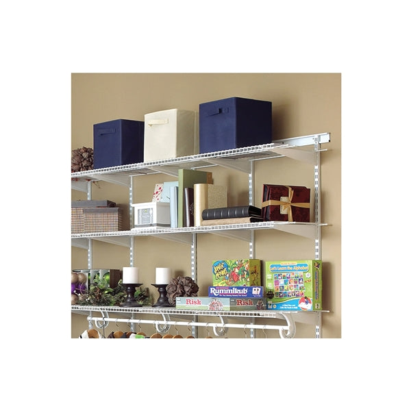 ClosetMaid SuperSlide 4735 Wire Shelf, 70 lb, 1-Level, 16 in L, 72 in W, Steel, White