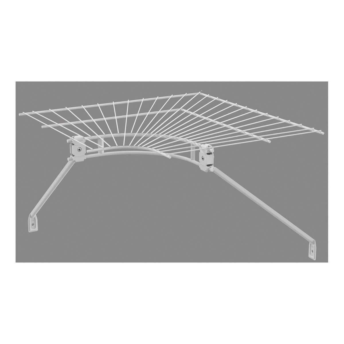 ClosetMaid 21067 Shelf and Rod Corner Kit, 21-1/2 in L, 21-1/2 in W, Steel, White