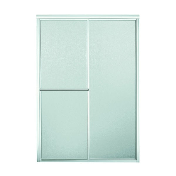 Sterling SP5965-46S-G06 Shower Door, Rain Glass, Tempered Glass, Framed Frame, Aluminum Frame, Stainless Steel