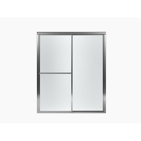 Sterling SP5975-59S-G06 Shower Door, Rain Glass, Tempered Glass, Framed Frame, Aluminum Frame, Stainless Steel