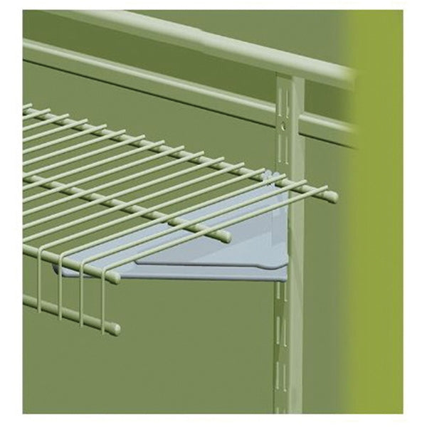 ClosetMaid ShelfTrack 2853700 Wire Shelving Bracket, 12 in L, 2-1/2 in H, Steel