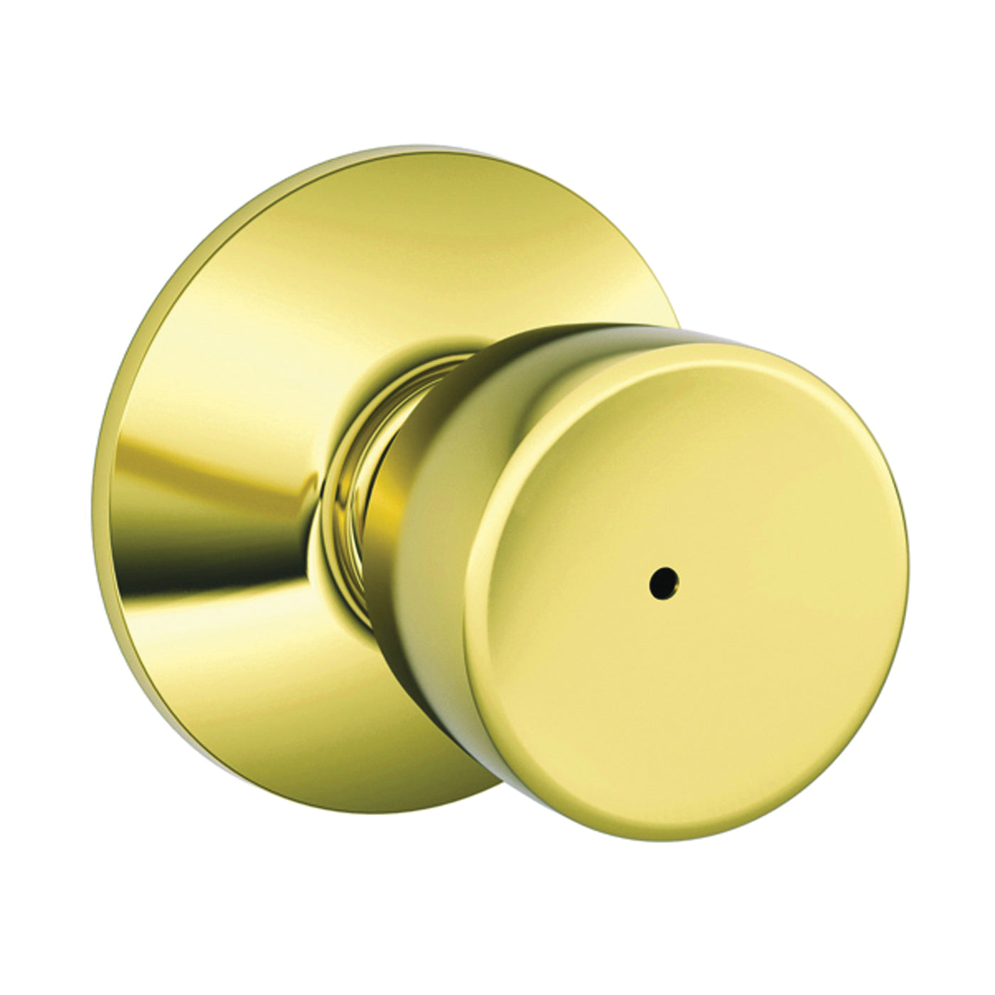 Schlage F40VBEL605 Privacy Door Knob, Metal, Brass