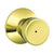 Schlage F40VBEL605 Privacy Door Knob, Metal, Brass