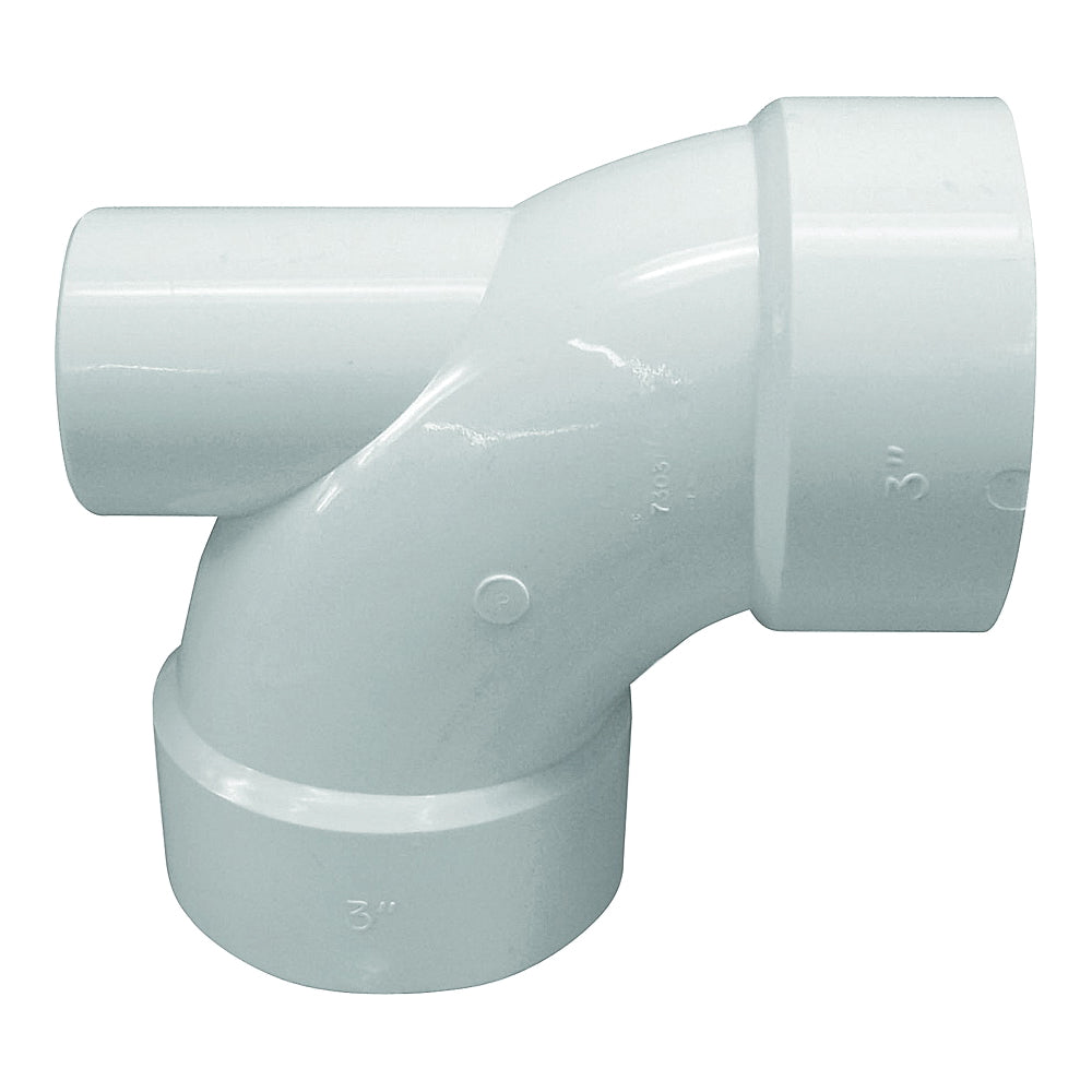 GENOVA 700 Series 73032 Drain Pipe Elbow, 3 x 2 in, Hub, 90 deg Angle, PVC, SCH 40 Schedule