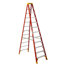 Load image into Gallery viewer, WERNER 6212 Step Ladder, 12 ft H, Type IA Duty Rating, Fiberglass, 300 lb
