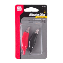 Load image into Gallery viewer, GB 14-078 Alligator Clip, 7/16 in Jaw Opening, 22 to 14 AWG Wire, Vinyl Insulation, Black/Red
