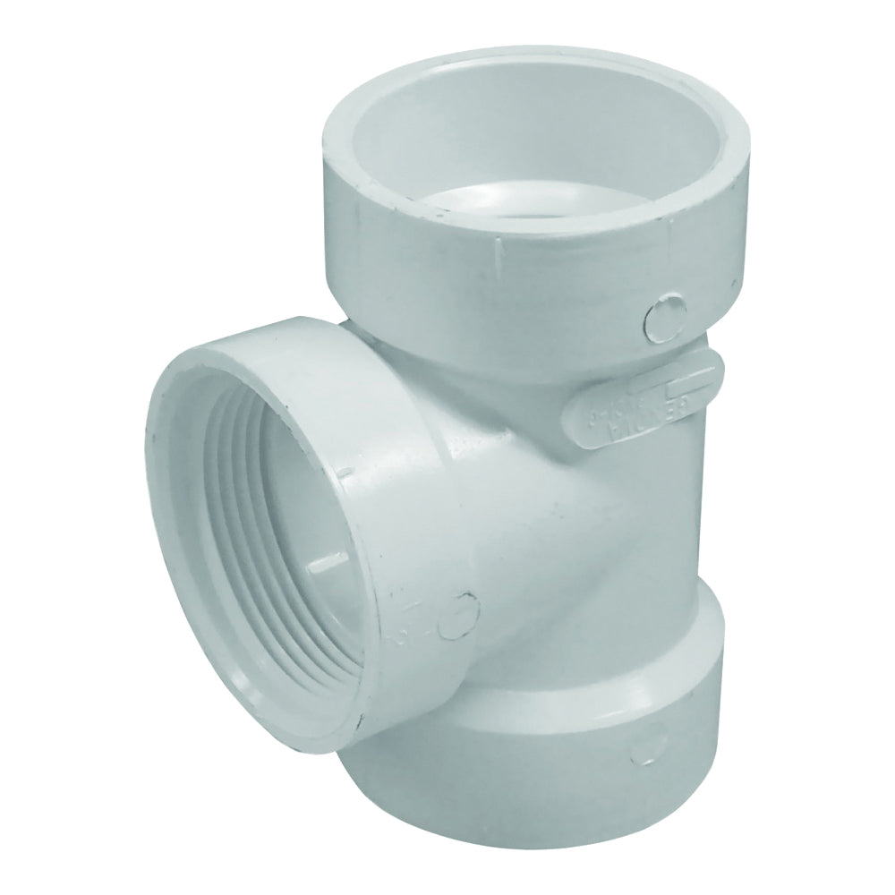 GENOVA 700 Series 71416 Pipe Test Tee, 1-1/2 in, Hub x x FIP, PVC, SCH 40 Schedule