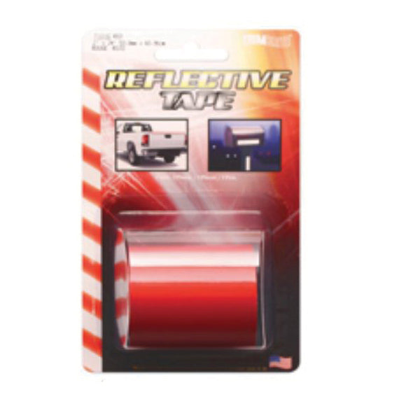 TRIMBRITE T1816 Reflective Tape, 24 in L, 2 in W, Vinyl Backing, Red