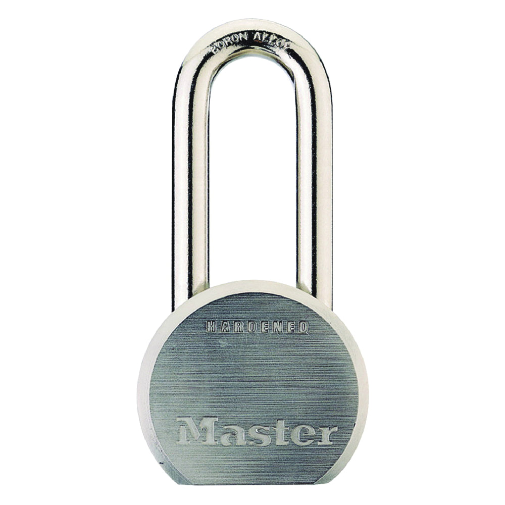 Master Lock 930DLHPF Padlock, Keyed Different Key, 7/16 in Dia Shackle, Boron Steel Shackle, Steel/Zinc Body