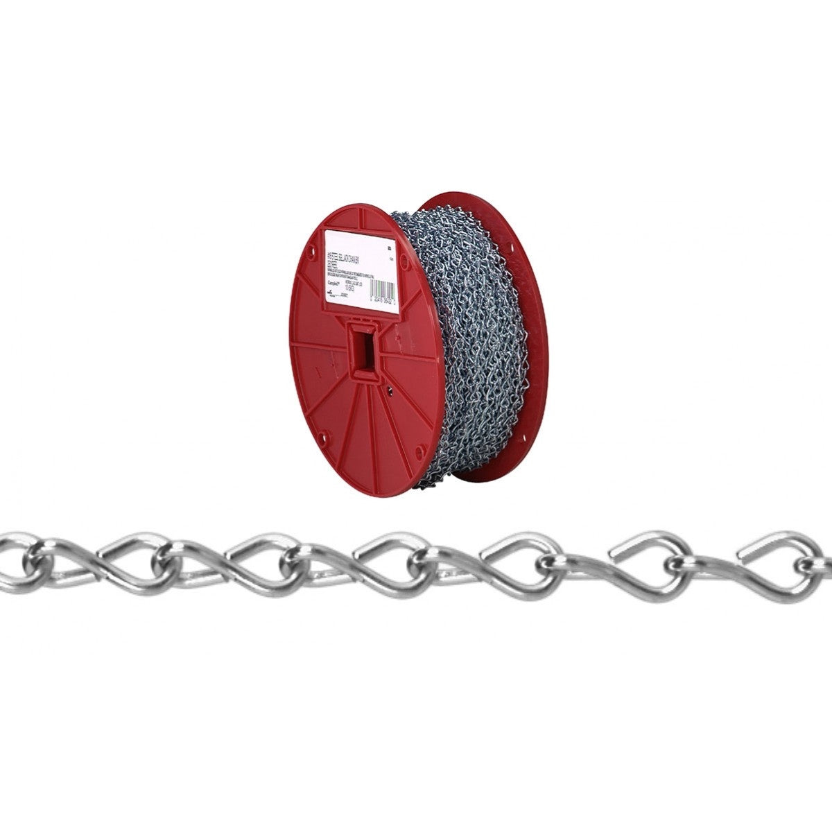 Campbell AW080-1227N Jack Chain, #12, Steel, Zinc, 29 lb Working Load