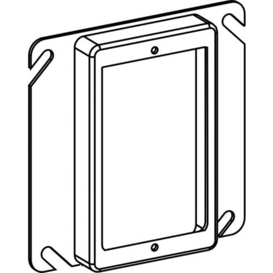 Orbit 41058 Switch Box Ring, 4 in L, 4 in W, Square, Sheet Steel, Gray, Galvanized