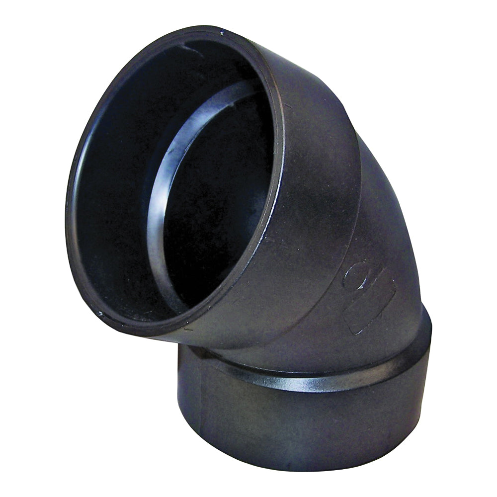 GENOVA 80920 Pipe Elbow, 2 in, Hub, 60 deg Angle, ABS, SCH 40 Schedule