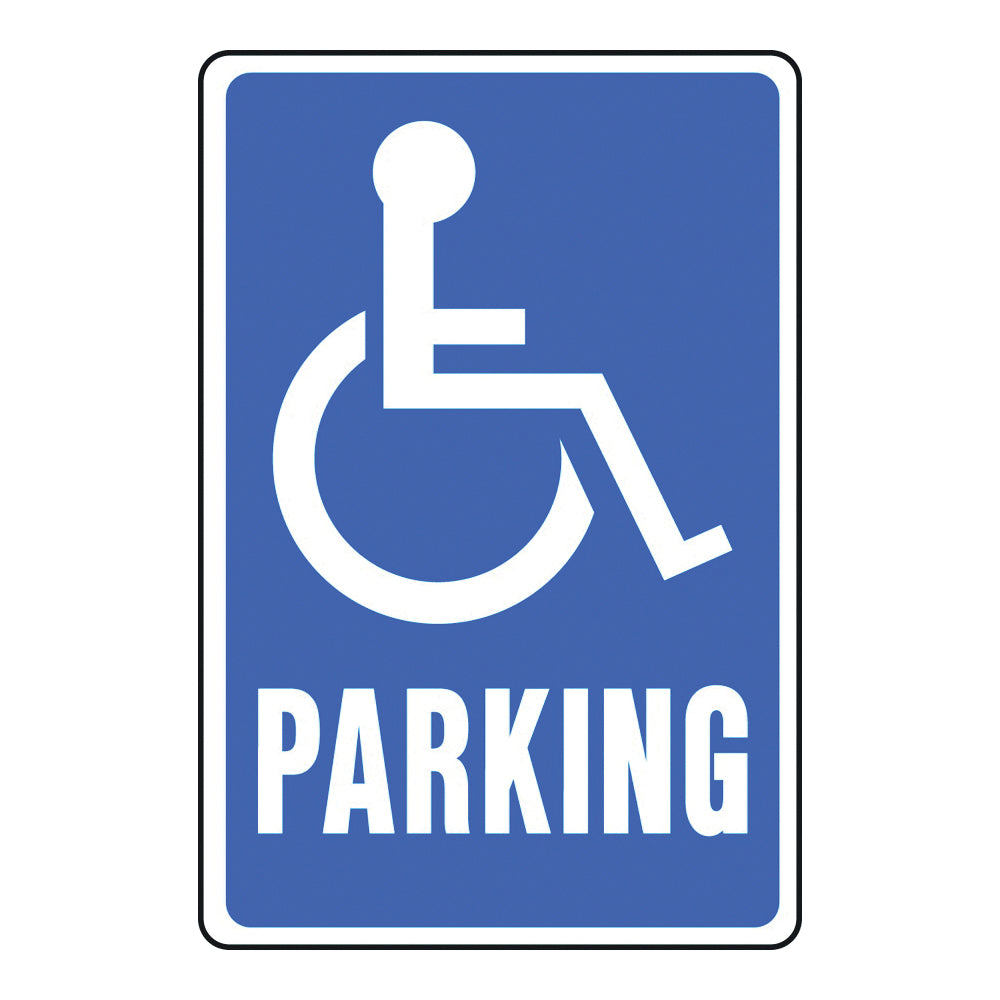 HY-KO HW-13 Traffic Sign, Rectangular, PARKING ONLY, White Legend, Blue Background, Aluminum