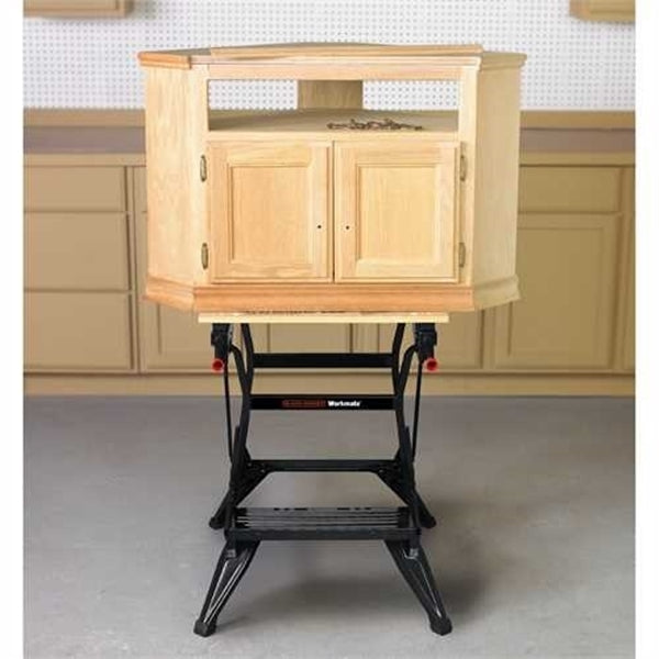 Black+Decker WM225 Workbench with One-Handed Clamp, 24 in OAW, 30 in OAH, 13-1/2 in OAD, 450 lb Capacity