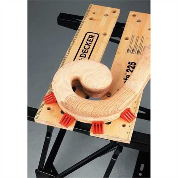 Black+Decker WM225 Workbench with One-Handed Clamp, 24 in OAW, 30 in OAH, 13-1/2 in OAD, 450 lb Capacity