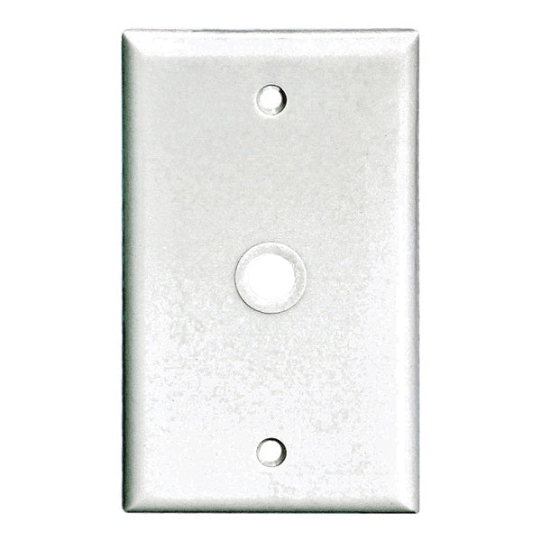 Eaton Wiring Devices 2128 2128W-BOX Wallplate, 4-1/2 in L, 2-3/4 in W, 1 -Gang, Thermoset, White, High-Gloss