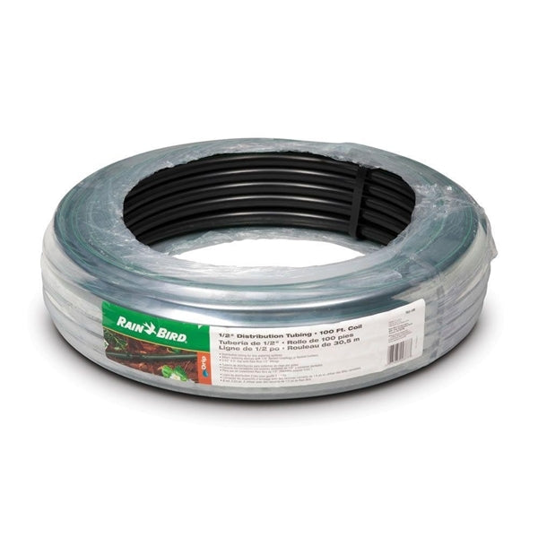 Rain Bird T63-100S Blank Distribution Tubing, 0.54 in ID, 100 ft L, Plastic, Black