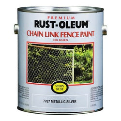 RUST-OLEUM 7787402 Enamel Paint, Metallic Silver, 1 gal, Application: Brush, Roller