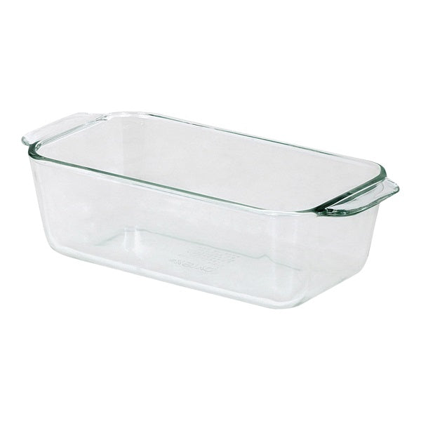 Oneida Oven Basics 81933OBL11 Loaf Dish, 1.5 qt Capacity, Glass, Clear, Dishwasher Safe: Yes