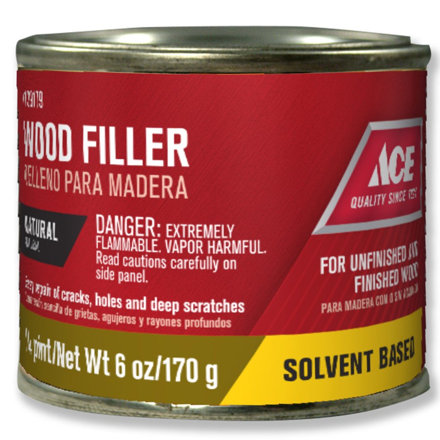ACE 1139179 Wood Filler, Liquid, Natural, 6 oz Can