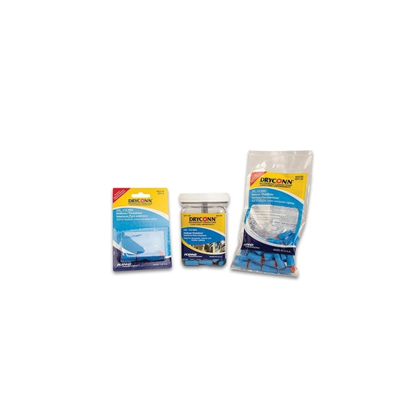 KING INNOVATION Dryconn 62110 Wire Connector, 22 to 12 AWG Wire, Copper Contact, Aqua/Orange