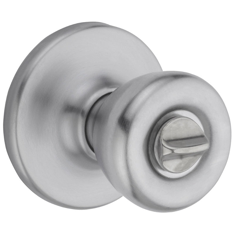 Kwikset 300T26DALRCSBX Privacy Door Knob, Satin Chrome