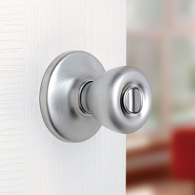 Kwikset 300T26DALRCSBX Privacy Door Knob, Satin Chrome