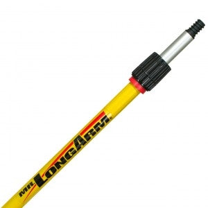 Mr. LongArm Pro-Pole 3212 Extension Pole, 1-1/16 in Dia, 6.2 to 11.8 ft L, Aluminum, Fiberglass Handle