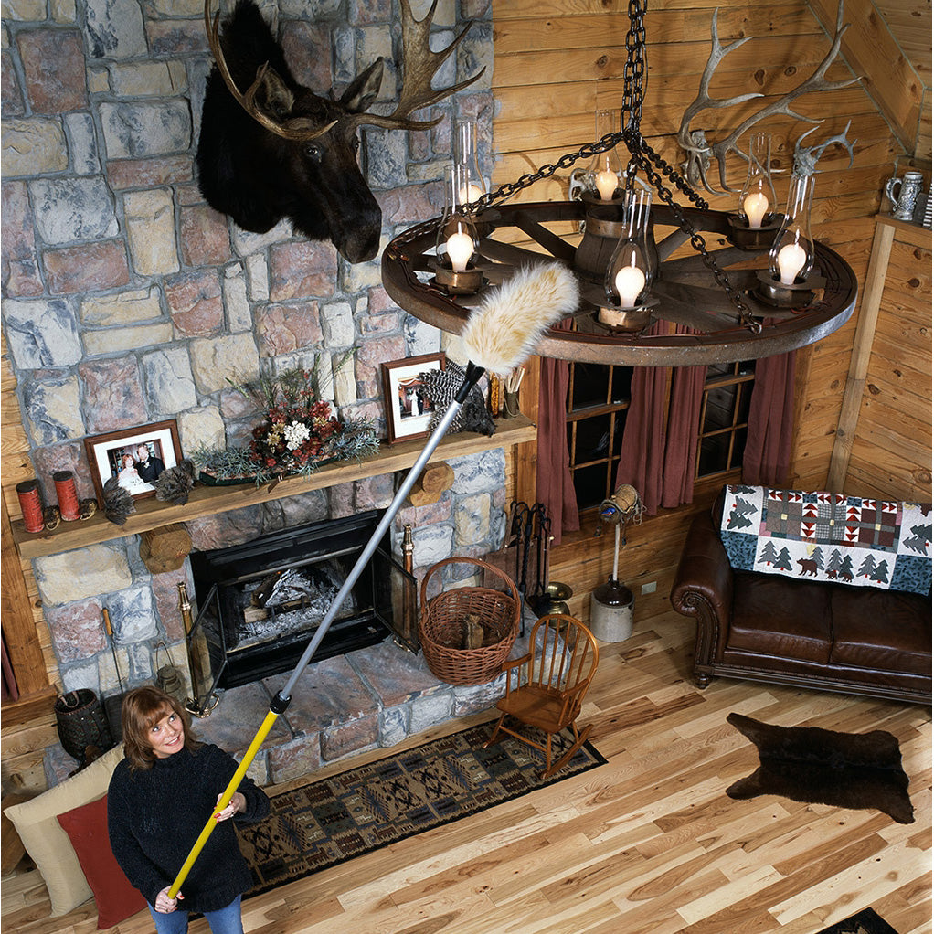 Mr. LongArm Pro-Pole 3208 Extension Pole, 1-1/16 in Dia, 4.2 to 7.8 ft L, Aluminum, Fiberglass Handle