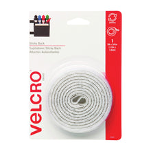 Load image into Gallery viewer, VELCRO Brand 90087 Fastener, 3/4 in W, 5 ft L, Nylon, White, 5 lb, Rubber Adhesive
