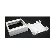 Load image into Gallery viewer, Wiremold NM NM3-2 Outlet Box, 2 -Gang, 0 -Knockout, Plastic, Ivory, Wall Mounting
