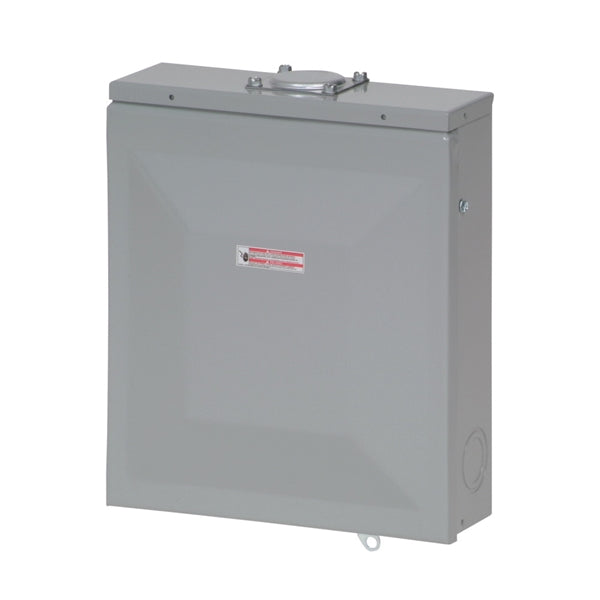 Cutler-Hammer BR BR816L125RP Load Center, 125 A, 8 -Space, 16 -Circuit, Main Lug, NEMA 3R Enclosure, Plug Mounting