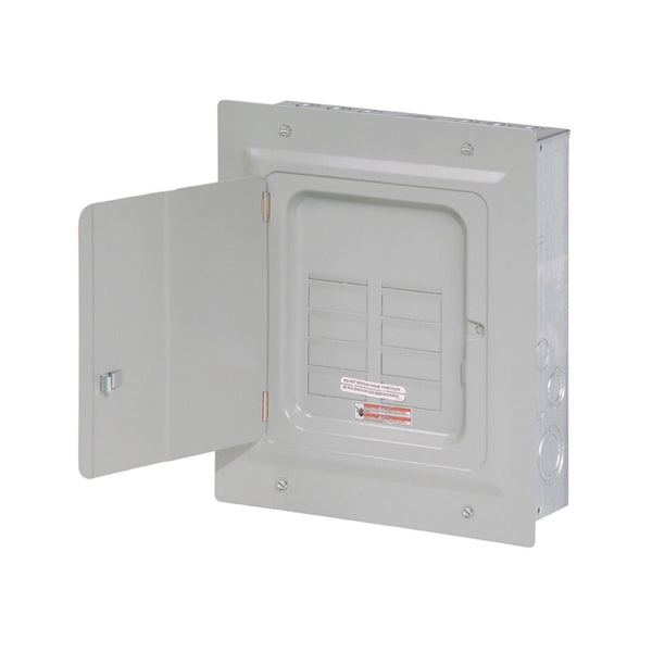 Cutler-Hammer BR BR612L125FDP Load Center, 125 A, 6 -Space, 12 -Circuit, Main Lug, NEMA 1 Enclosure, Light Gray