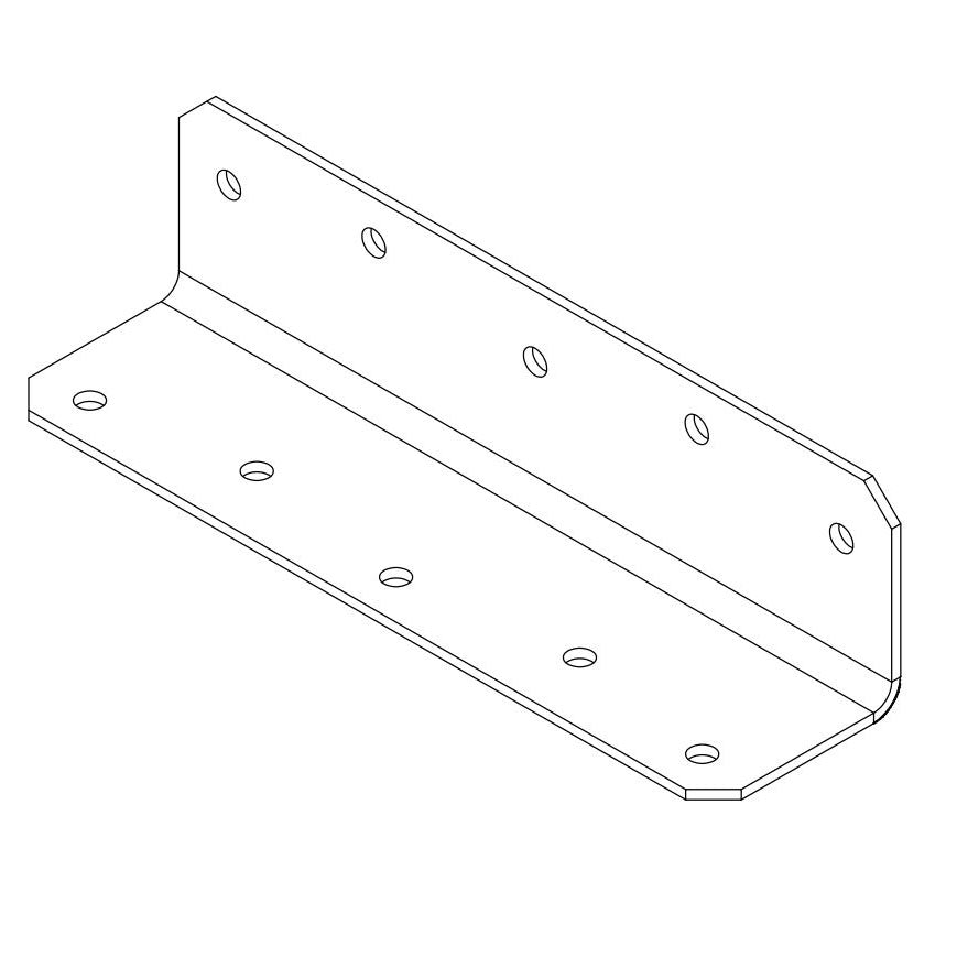 Simpson Strong-Tie ML28Z L-Angle, 2 in W, 8 in H, Steel, ZMAX