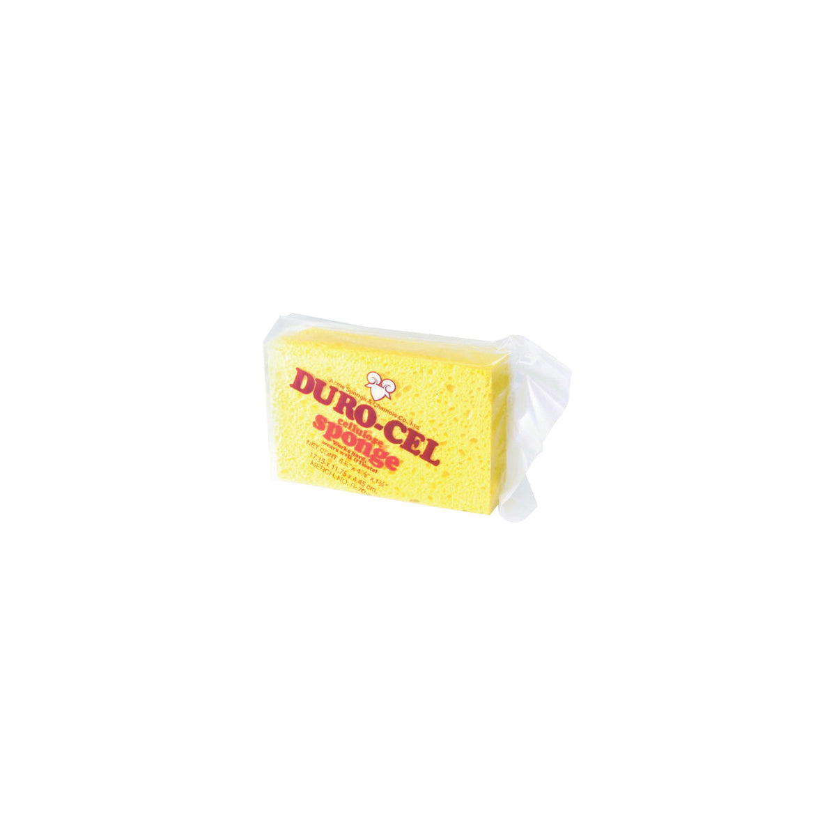 Duro-Cel 03070 Sponge, 6 in L, 4 in W, 1-1/2 in Thick, Cellulose, Yellow