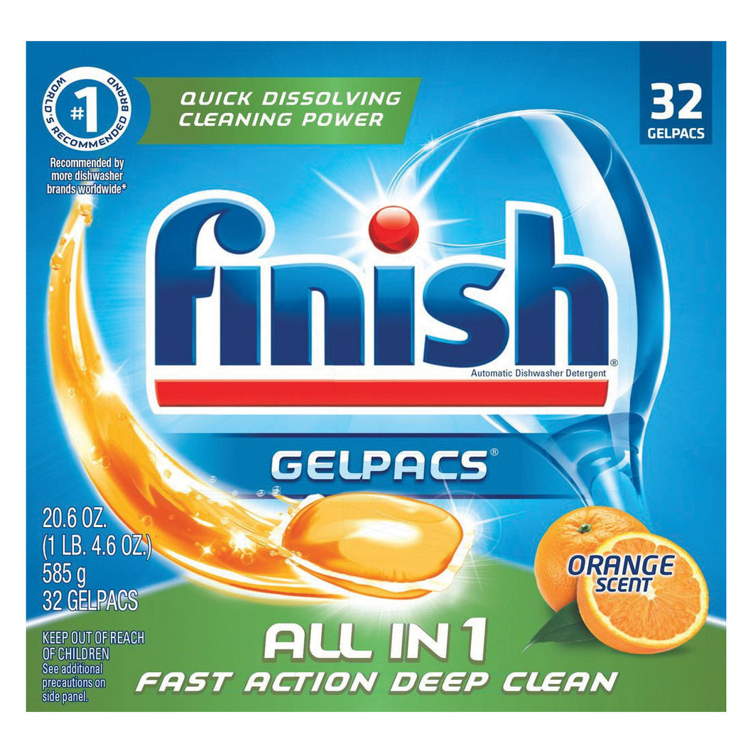 Finish 81053 Dishwasher Detergent, Liquid, Orange, Blue/Orange/Violet