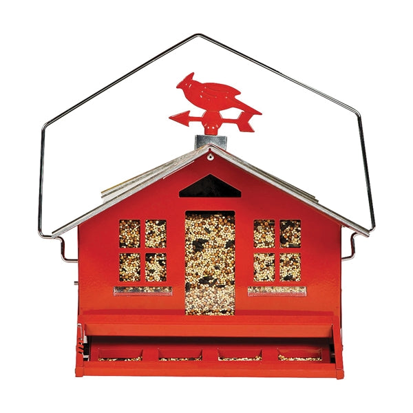 Perky-Pet Squirrel-Be-Gone II 338 Wild Bird Feeder, Country, 8 lb, Metal, 14 in H, Pole Mounting